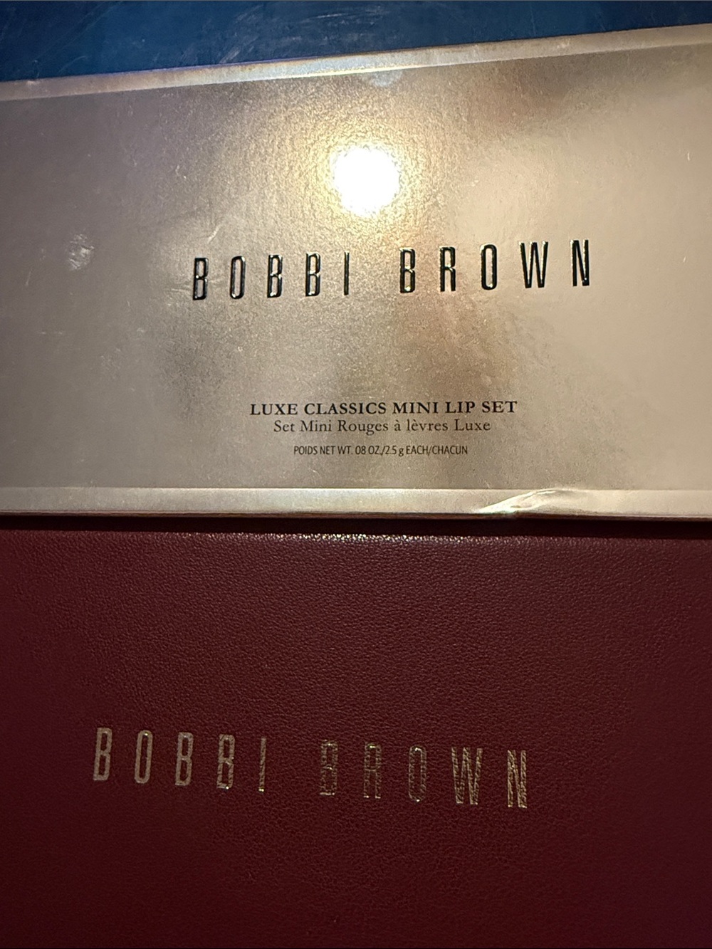 Bobbi Brown Mini Lip Set - Metallic Silver & Deep Burgundy